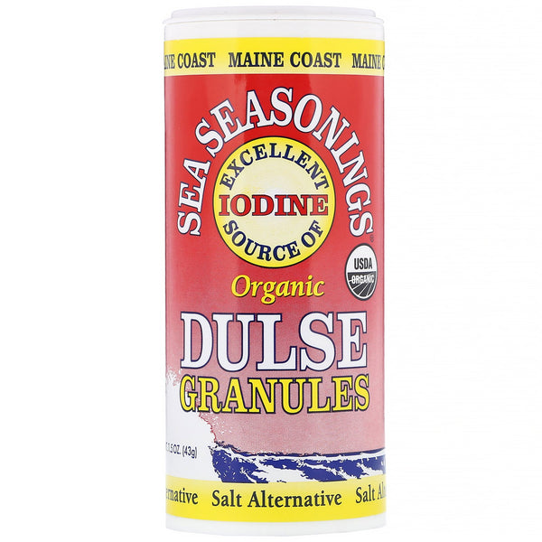Maine Coast Sea Vegetables, Organic, Sea Seasonings, Dulse Granules, 1.5 oz (43 g) - The Supplement Shop