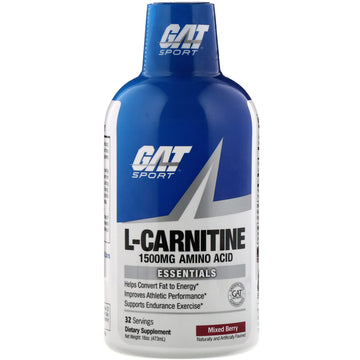 GAT, L-Carnitine, Amino Acid, Mixed Berry, 1,500 mg, 16 oz (473 ml)