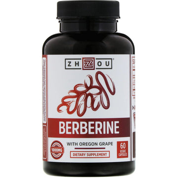 Zhou Nutrition, Berberine with Oregon Grape, 1,000 mg, 60 Veggie Capsules
