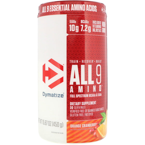 Dymatize Nutrition, ALL9AMINO, Orange Cranberry, 15.87 oz (450 g) - The Supplement Shop