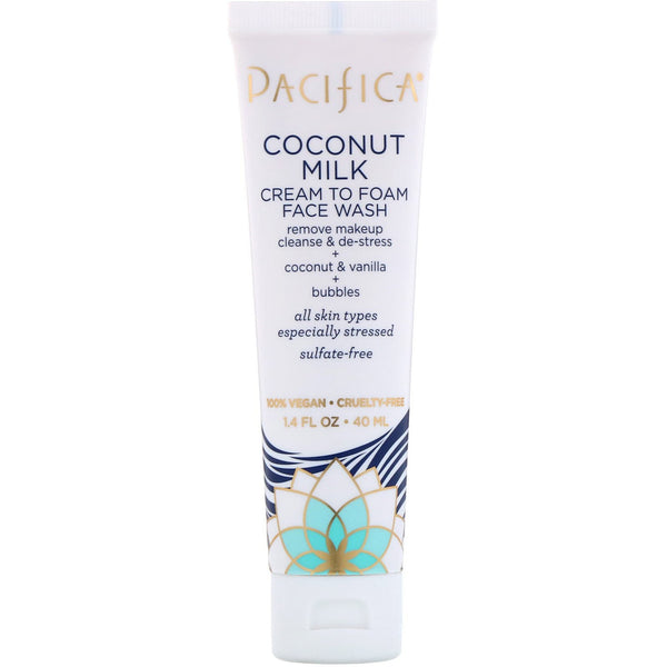 Pacifica, Coconut Milk, Cream to Foam Face Wash, 1.4 fl oz (40 ml) - The Supplement Shop
