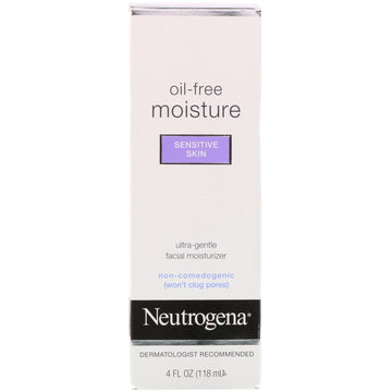 Neutrogena, Oil Free Moisture, Ultra-Gentle Facial Moisturizer, Sensitive Skin, 4 fl oz (118 ml)