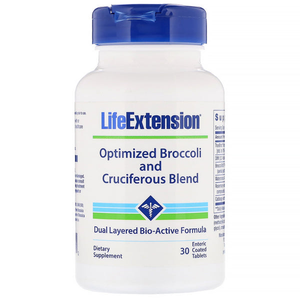 Life Extension, Optimized Broccoli and Cruciferous Blend, 30 Enteric Coated Tablets - The Supplement Shop