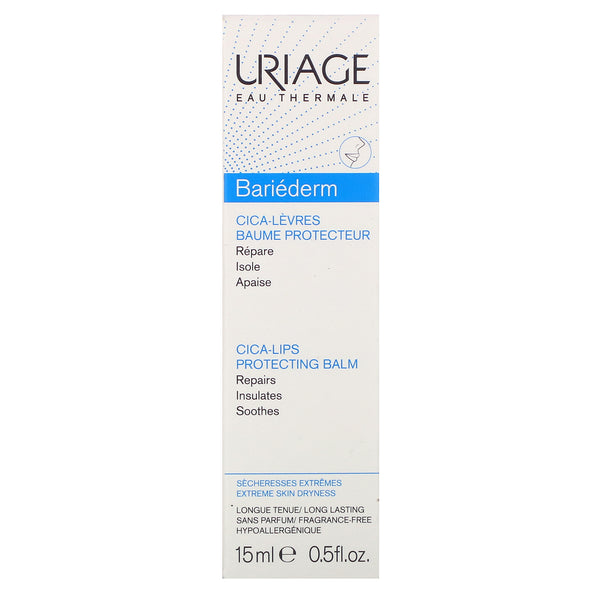 Uriage, Bariederm, Cica-Lips Protecting Balm, Fragrance-Free, 0.5 fl oz (15 ml) - The Supplement Shop