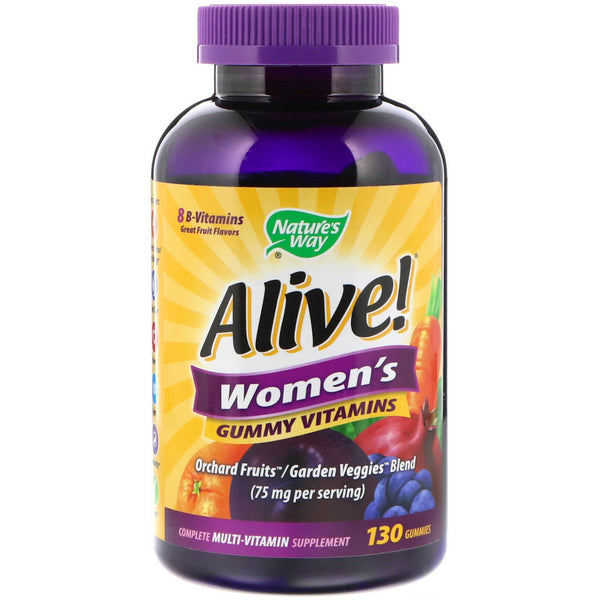 Nature's Way, Alive! Women's Gummy Vitamins, Great Fruit Flavors, 130 Gummies - The Supplement Shop