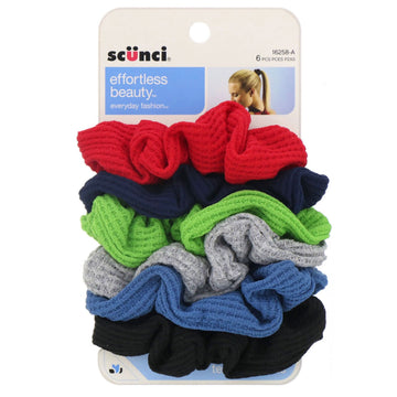 Scunci, Effortless Beauty, Thermal Twisters, Assorted Colors, 6 Pieces