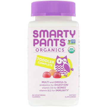 SmartyPants, Organics, Toddler Complete, 60 Vegetarian Gummies