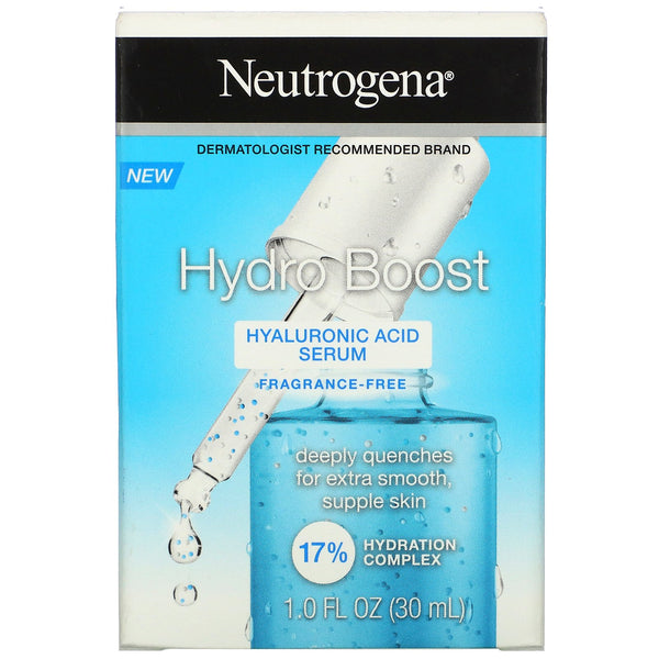Neutrogena, Hydro Boost, Hyaluronic Acid Serum, Fragrance Free, 1.0 fl oz (30 ml) - The Supplement Shop