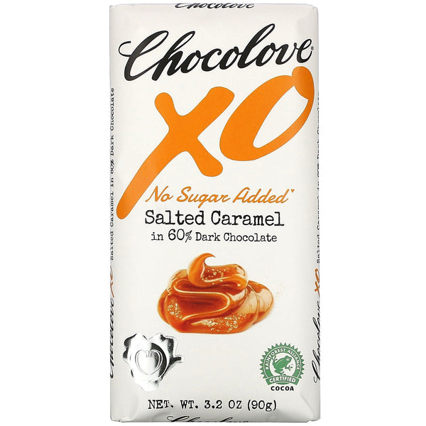 Chocolove, XO, Salted Caramel in 60% Dark Chocolate Bar, 3.2 oz ( 90 g) - The Supplement Shop