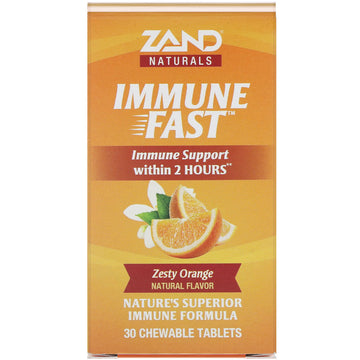 Zand, Immune Fast, Zesty Orange, 30 Chewable Tablets