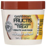 Garnier, Fructis, Nourishing Treat, 1 Minute Hair Mask + Coconut Extract, 3.4 fl oz (100 ml) - The Supplement Shop