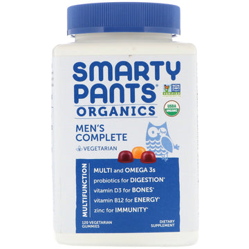 SmartyPants, Organics, Men's Complete, 120 Vegetarian Gummies