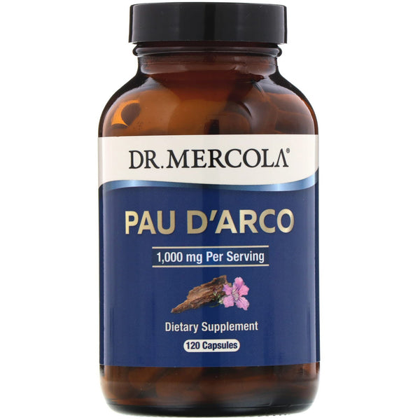 Dr. Mercola, Pau D'Arco, 1,000 mg, 120 Capsules - The Supplement Shop