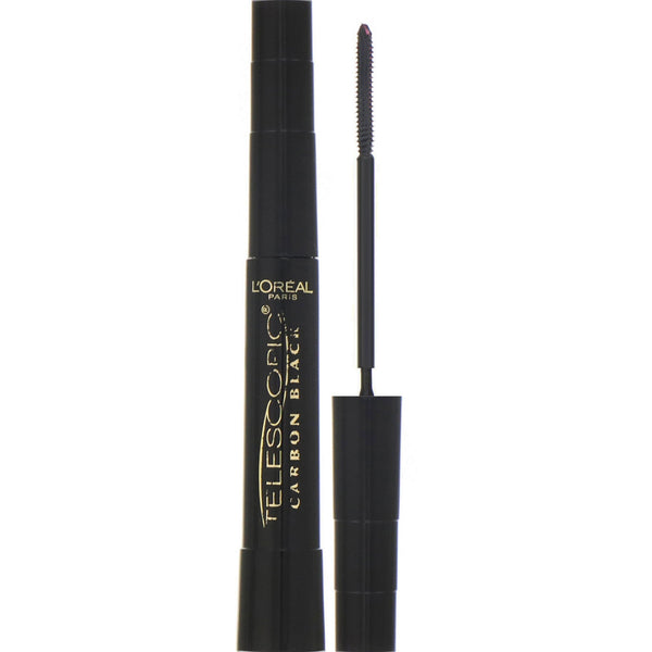 L'Oreal, Telescopic Carbon Black Mascara, 935 Carbon Black, 0.27 fl oz (8 ml) - The Supplement Shop