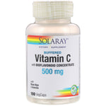 Solaray, Buffered Vitamin C with Bioflavonoid Concentrate, 500 mg, 100 VegCaps - The Supplement Shop