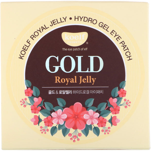 Koelf, Gold Royal Jelly Hydro Gel Eye Patch, 60 Patches - The Supplement Shop