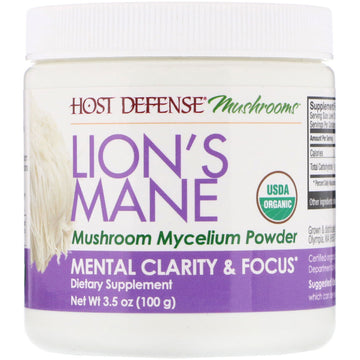 Fungi Perfecti, Lion's Mane, Mushroom Mycelium Powder, Mental Clarity & Focus, 3.5 oz (100 g)