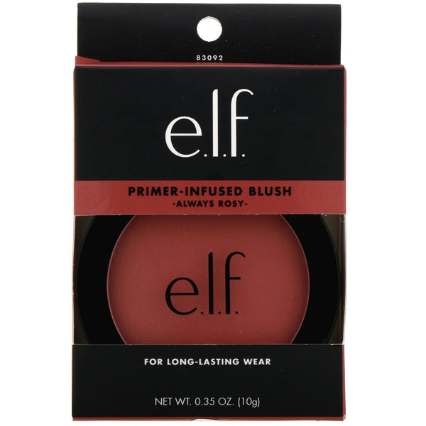 E.L.F., Primer-Infused Blush, Always Rosy, 0.35 oz (10 g) - The Supplement Shop