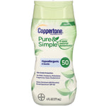 Coppertone, Pure & Simple, Sunscreen Lotion, SPF 50, 6 fl oz (177 ml) - The Supplement Shop