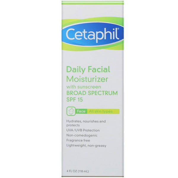 Cetaphil, Daily Facial Moisturizer, SPF 15, 4 fl oz (118 ml) - The Supplement Shop