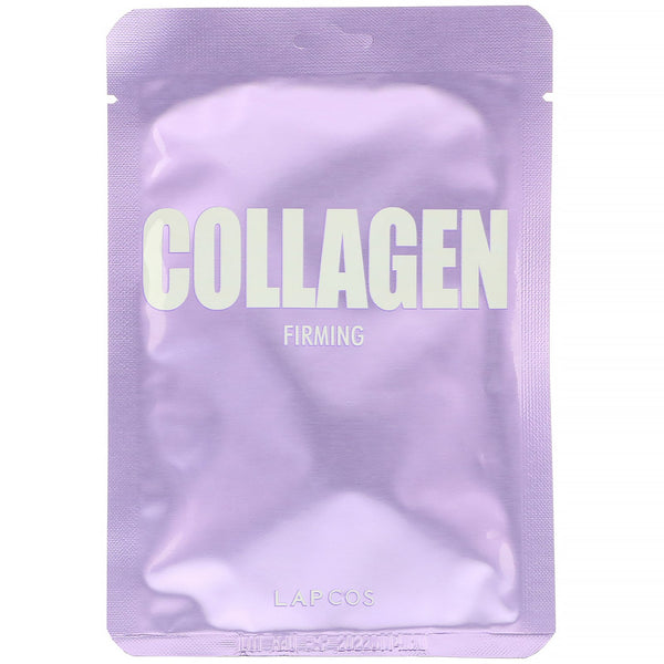 Lapcos, Collagen Sheet Mask, Firming, 1 Sheet, 0.84 fl oz (25 ml) - The Supplement Shop