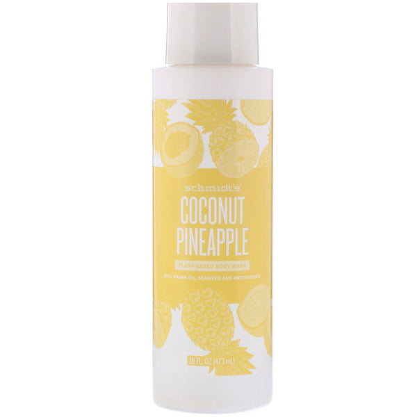 Schmidt's, Plant-Based Body Wash, Coconut Pineapple, 16 fl oz (473 ml) - The Supplement Shop