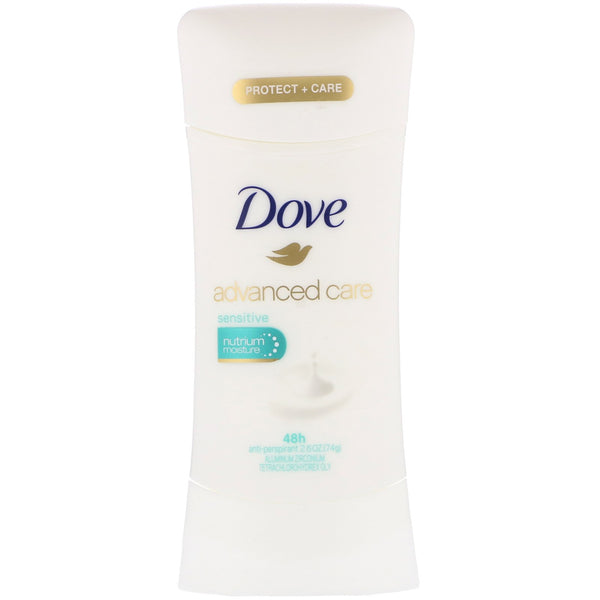 Dove, Advanced Care, Sensitive, Anti-Perspirant Deodorant, 2.6 oz (74 g) - The Supplement Shop