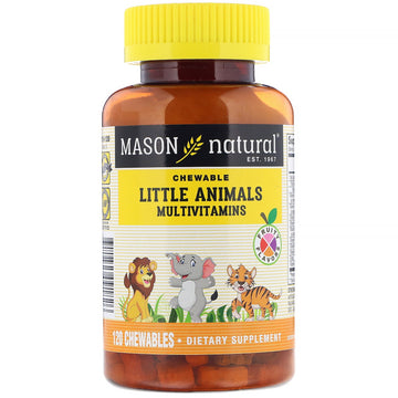 Mason Natural, Little Animals Multivitamins, Fruity Flavors, 120 Chewables