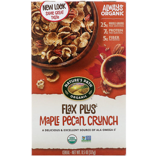 Nature's Path, Organic, Flax Plus Maple Pecan Crunch Cereal, 11.5 oz (325 g) - The Supplement Shop