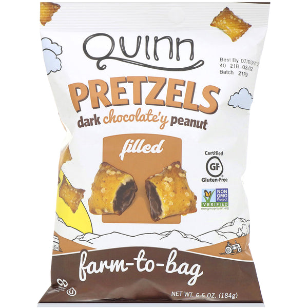 Quinn Popcorn, Pretzels, Dark Chocolate'y Peanut Filled, 6.5 oz (184 g) - The Supplement Shop