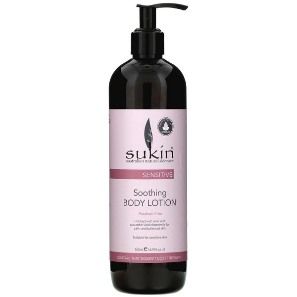Sukin, Soothing Body Lotion, Sensitive, 16.91 fl oz (500 ml) - The Supplement Shop