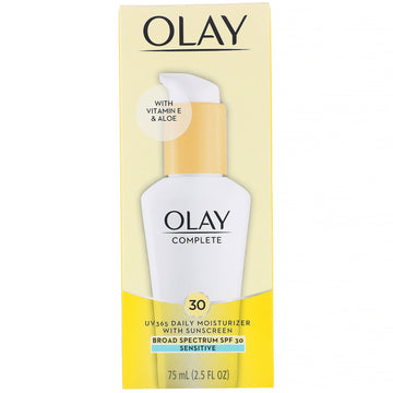 Olay, Complete, UV365 Daily Moisturizer, SPF 30, Sensitive,  2.5 fl oz (75 ml)