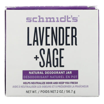 Schmidt's, Natural Deodorant Jar, Lavender + Sage, 2 oz (56.7 g)