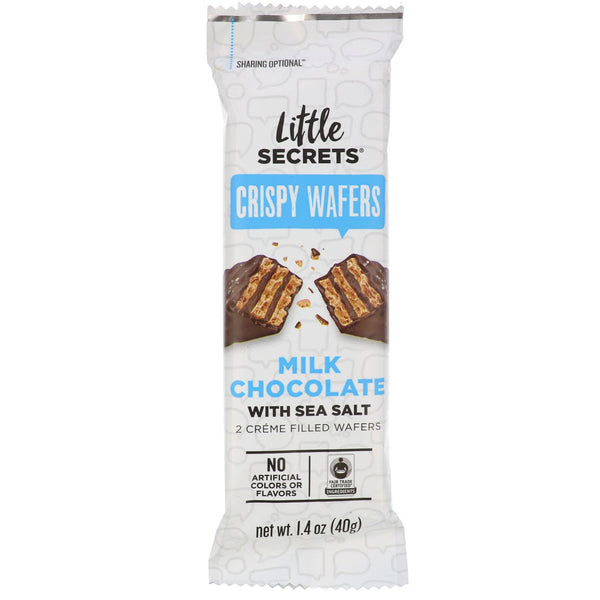 Little Secrets, Milk Chocolate Wafer, Sea Salt, 1.4 oz (40 g) - The Supplement Shop