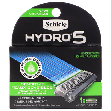 Schick, Hydro Sense, Sensitive, 4 Cartridges