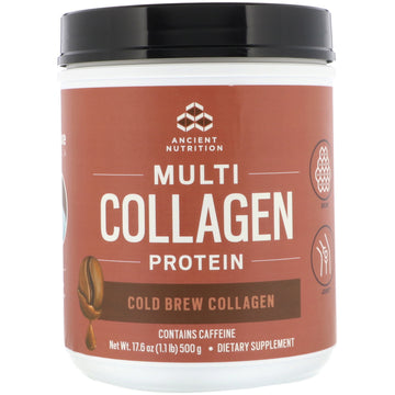 Dr. Axe / Ancient Nutrition, Multi Collagen Protein, Cold Brew Collagen, 1.1 lbs (500 g)