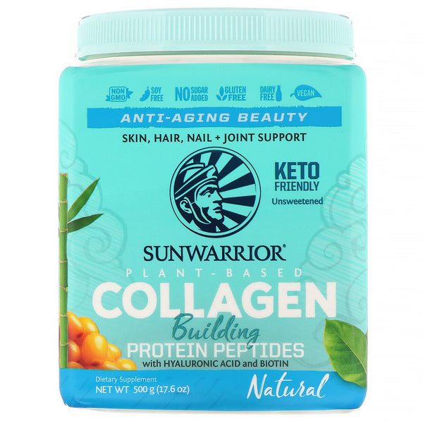 Sunwarrior, Collagen Building Protein Peptides, Natural, 17.6 oz (500 g) - The Supplement Shop