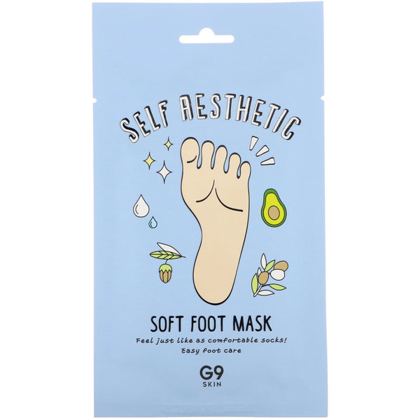 G9skin, Self Aesthetic, Soft Foot Mask, 5 Masks, 0.40 fl oz (12 ml) - The Supplement Shop