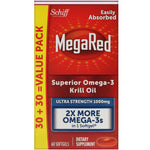 Schiff, MegaRed, Superior Omega-3 Krill Oil, 1,000 mg, 60 Softgels - The Supplement Shop