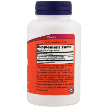 NOW Foods, Rutin, 450 mg, 100 Veg Capsules
