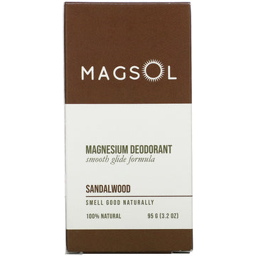 Magsol, Magnesium Deodorant, Sandalwood, 3.2 oz (95 g)