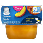 Gerber, Peach, 2 Pack, 2 oz (56 g) Each - The Supplement Shop