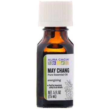 Aura Cacia, Pure Essential Oil, May Chang, .5 fl oz (15 ml)