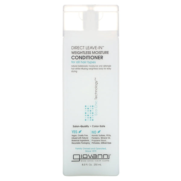 Giovanni, Direct Leave-In Weightless Moisture Conditioner, 8.5 fl oz (250 ml) - The Supplement Shop