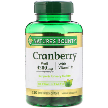 Nature's Bounty, Cranberry with Vitamin C, 250 Rapid Release Softgels