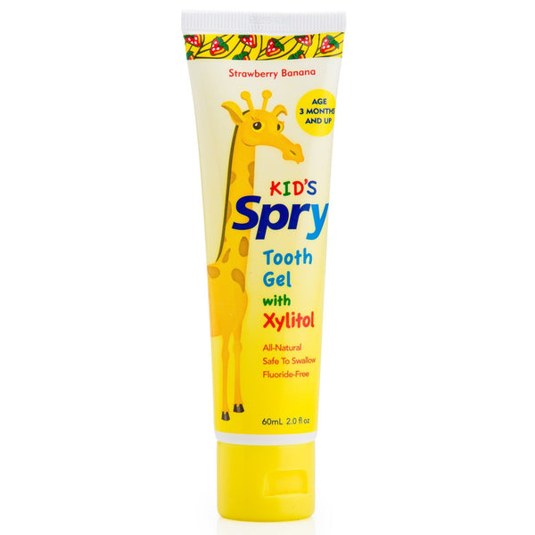 Xlear, Kid's Spry Tooth Gel, with Xylitol, Strawberry Banana, 2.0 fl oz (60 ml) - The Supplement Shop