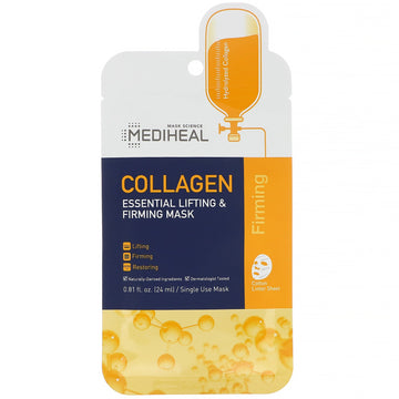 Mediheal, Collagen, Essential Lifting & Firming Mask, 5 Sheets, 0.81 fl oz (24 ml) Each