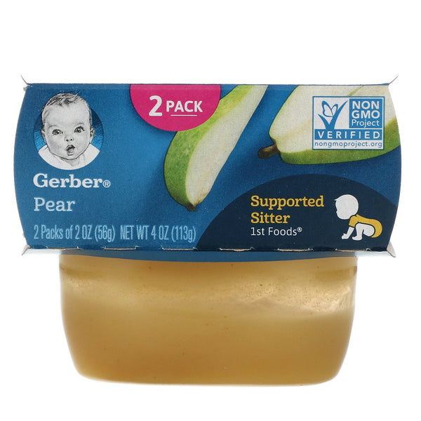 Gerber, Pear, 2 Pack, 2 oz (56 g) Each - The Supplement Shop