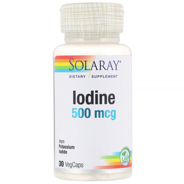 Solaray, Iodine from Potassium Iodide, 500 mcg, 30 VegCaps