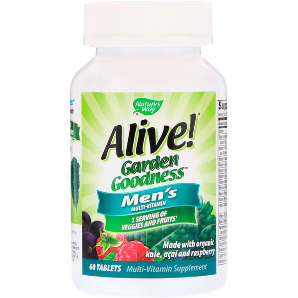 Nature's Way, Alive! Garden Goodness, Men's Multivitamin, 60 Tablets - The Supplement Shop